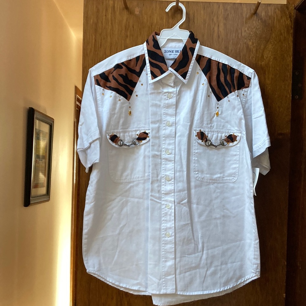 Brand new short sleeve denim shirt